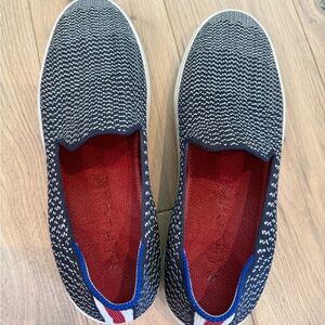 Rothy's Red White and Blue loafers